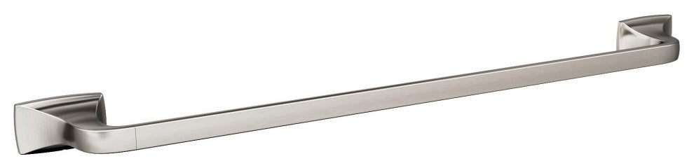 Amerock Highland Ridge Transitional Towel Bar, Brushed Nickel, 24" Center-to-Cen