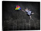 "Flying On The Rooftops" Stretched Canvas Giclee by Nj Sabs, 20x16"