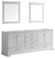 Dukes 80" White Double Vanity, No Top and 30" Mirrors