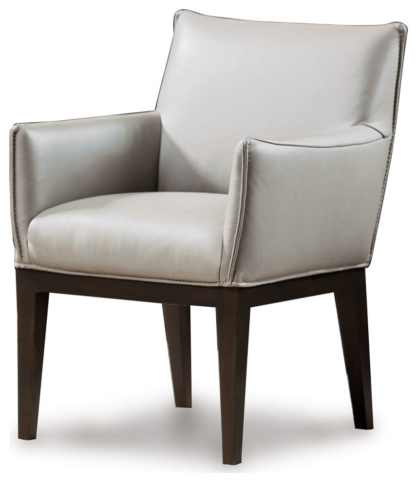 Nativa Interiors Olivia Geniune Leather Dining Chair, Steam