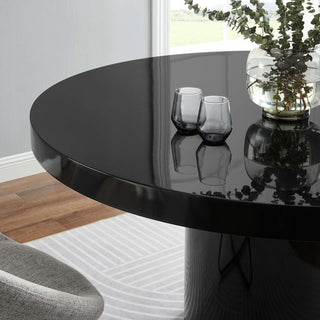 Gratify 60" Round Dining Table, Black