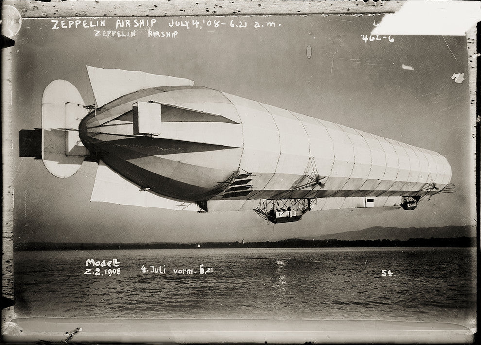 Zeppelin Airship in Flight Print