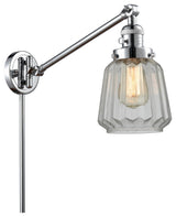 Chatham 1-Light Swing Arm Light, Polished Chrome, Glass: Clear
