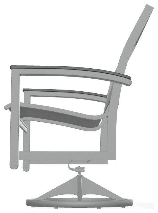 Bazza Sling Outdoor Swivel Rocker, Collect Charcoal/Graphite