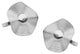 Classic Touch Silver Button Design Napkin Rings, Set of 6