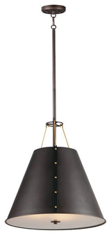 Maxim Lighting Trestle 3-Light Pendant, Oil Rubbed Bronze/Brass, 25164OIAB