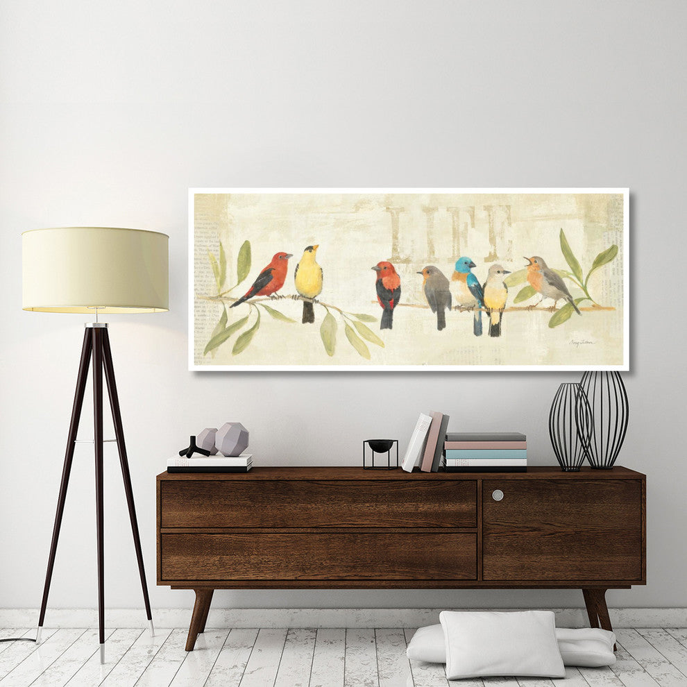 "Adoration of the Magpie Panel II" Digital Paper Print by Avery Tillmon, 77"x32"