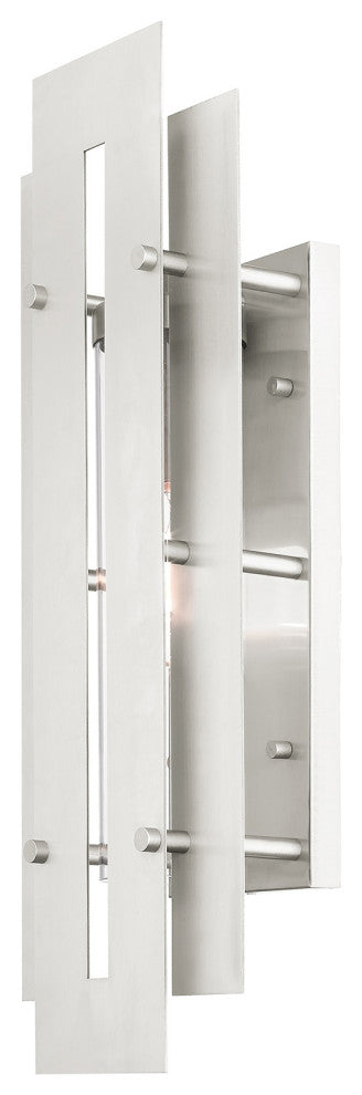 Livex Lighting Utrecht 1 Light Brushed Nickel Large Outdoor Wall Lantern