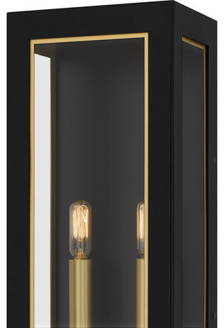 Quoizel BBN8407 Bourbon 2 Light 19" Tall Outdoor Wall Sconce - Matte Black