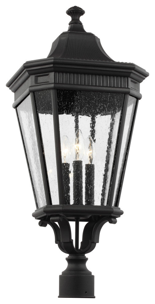 Cotswold Lane Large Post Lantern, Black