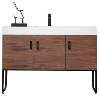 Cartisan Design Veemon Dual Mount Vanity, Walnut, 48"