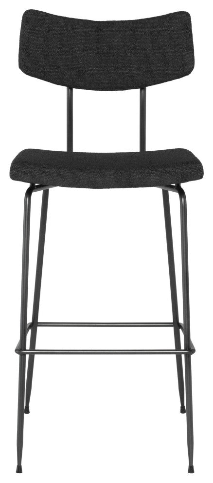 Soli Activated Charcoal Fabric Bar Stool