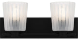 Quoizel RAY8616 Gray 2 Light 16"W Vanity Light - Matte Black