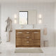 The Ashland Bathroom Vanity, Oak, 48", Double Sink, Freestanding
