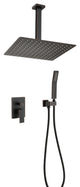 Ceiling Mounted Shower System Set With 10" Rain Shower Head, Oil-Rubbed Bronze