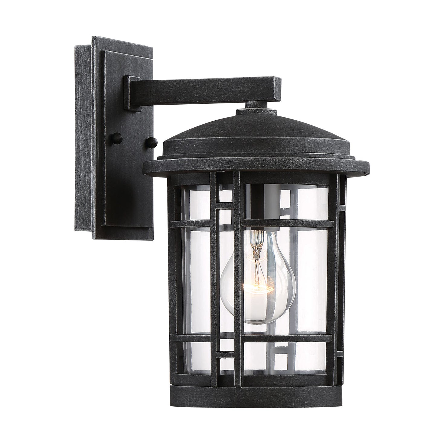 Barrister 1 Light Outdoor Wall Lantern, Weathered Pewter, Small