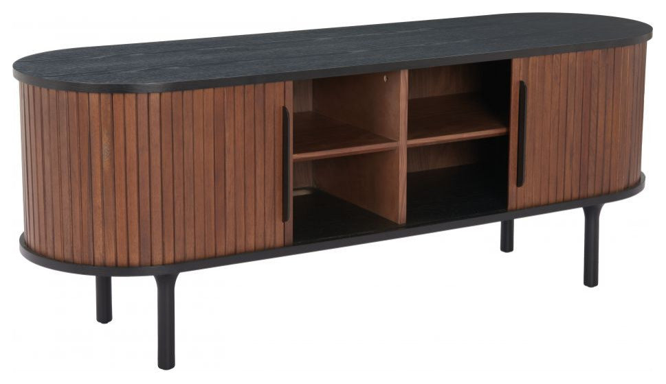 KorianaBlack And Walnut Entertainment Stand