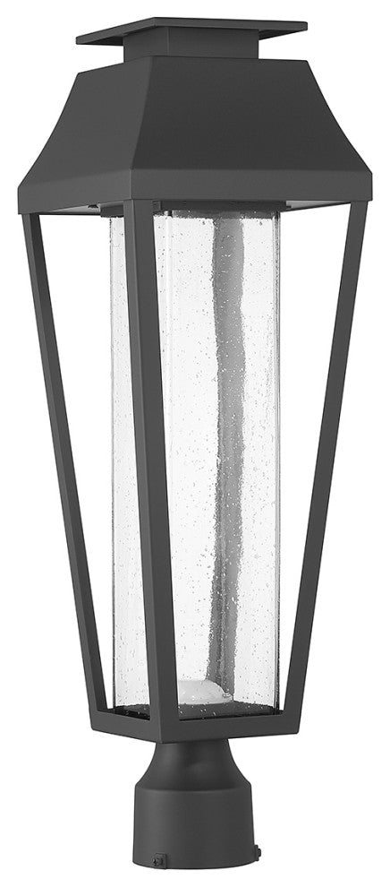 Brookline LED Outdoor Post Lantern, Matte Black