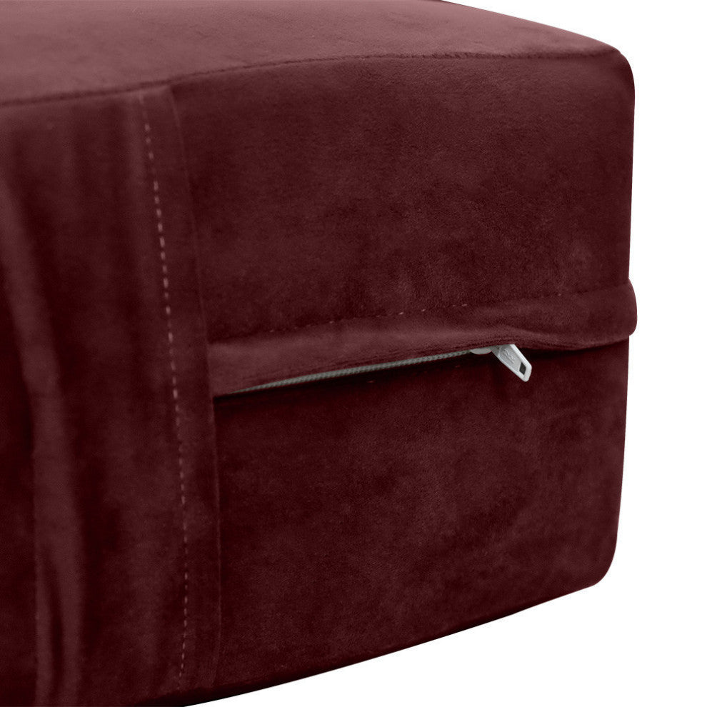 Knife Edge 8" Twin-XL 80x39x8 Velvet Indoor Daybed Mattress |COVER ONLY|-AD368
