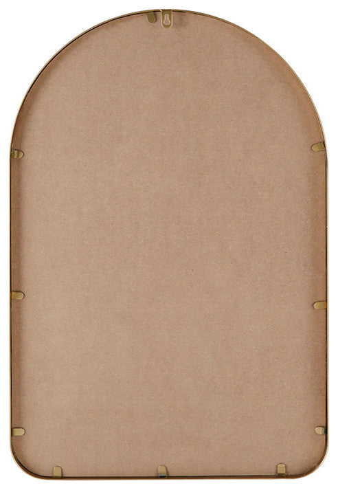Madison Park Adaline Arched Metal Floral Wall Mirror, Gold 29.75"H