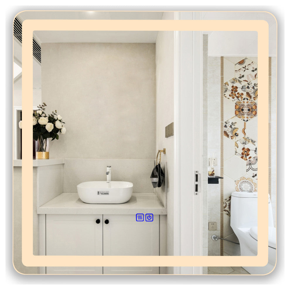 CHLOE Lighting SPECULO Back Lit LED Mirror 4000K, Warm White, 24"
