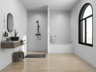 Vanity Art Alcove Soaking Acrylic Bathtub, Pure White, 60"x32", Right