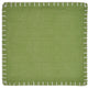 Embroidered Edge Square Place Mat, Olive Green