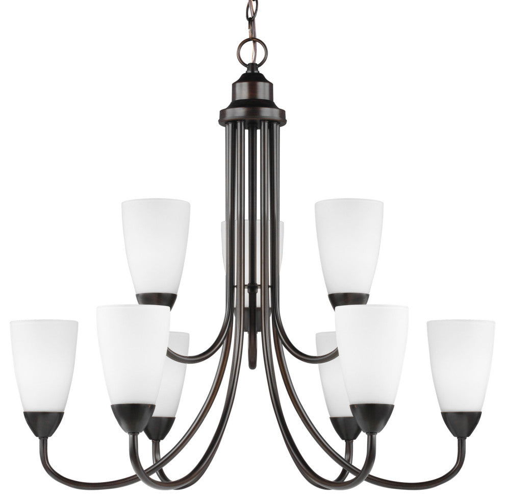 Generation Lighting 3120209 Seville 9 Light 28"W Chandelier - Midnight Black