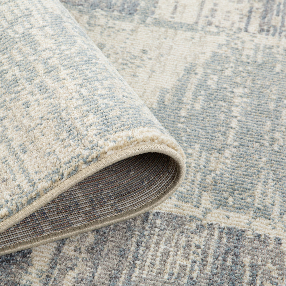 Jordan Aly Area Rug, Blue, 5'3" x 7'6", Geometric