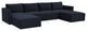 Willow Navy Modular U Sectional