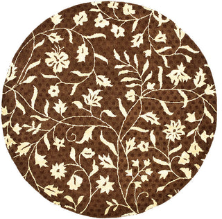 Safavieh Soho Soh843A Floral Rug, Brown/Ivory, 6'0"x6'0" Square