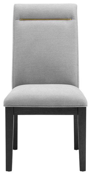 Yves Dining Side Chair, Grey, Set of 2
