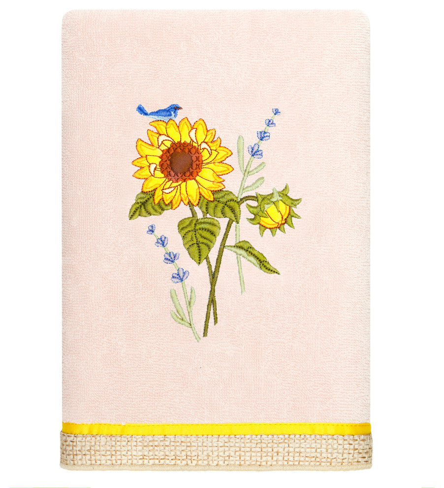 Linum Home Textiles 100% Turkish Cotton GIRASOL 3PC Embellished Towel Set
