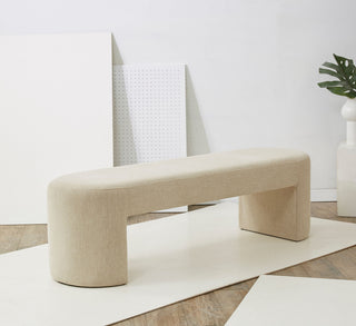 Safavieh Couture Dallyce Upholstered Bench, Beige