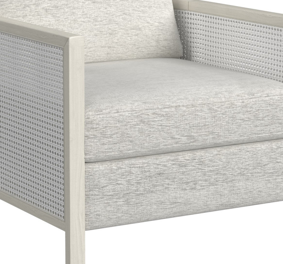 Mylo Accent Chair - Hampstead Oyster/White Wash Wood Frame W/Cane