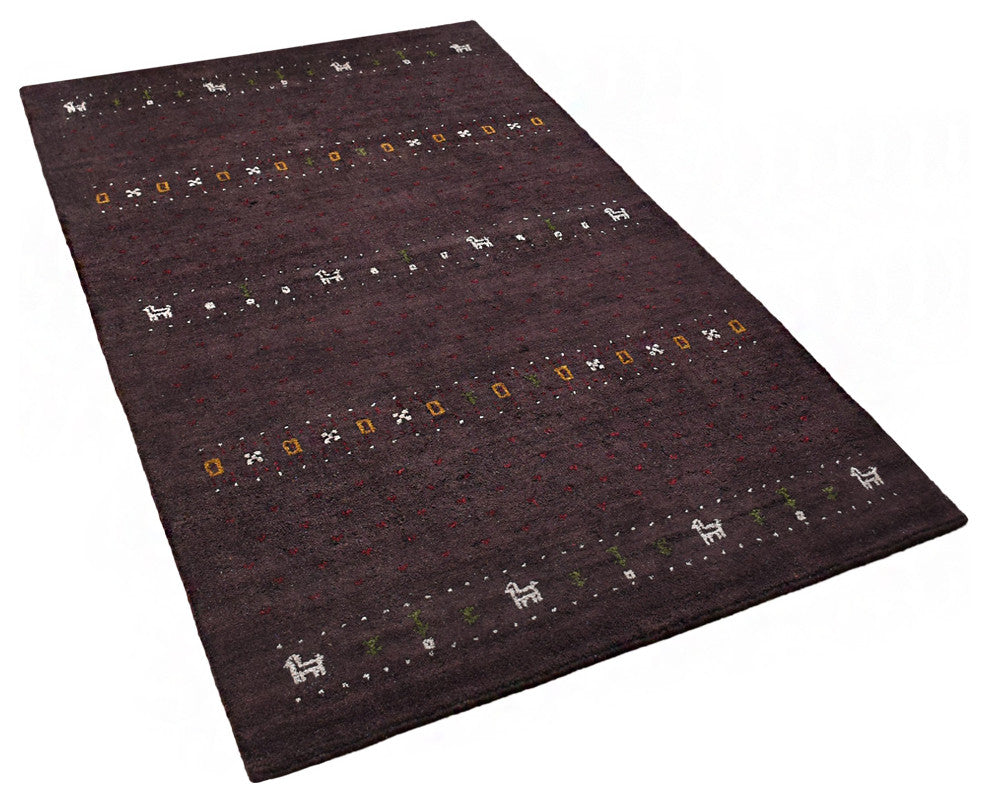 HAND KNOTTED LOOM SILK ECO-FRIENDLY AREA RUG-9'x12',Rectangle,Brown,Contemporary