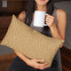 Plutus Yellow Desert Lines Luxury Throw Pillow, Yellow, 22" x 22"