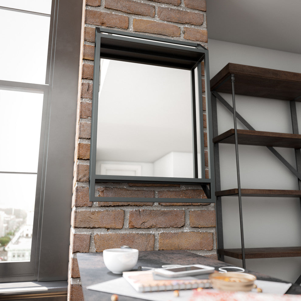 Kenroy 60682BL Mirror, Ryker Collection, Matte Black Finish
