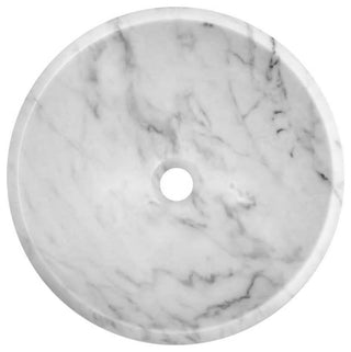 Carrara White Marble Vessel Sink