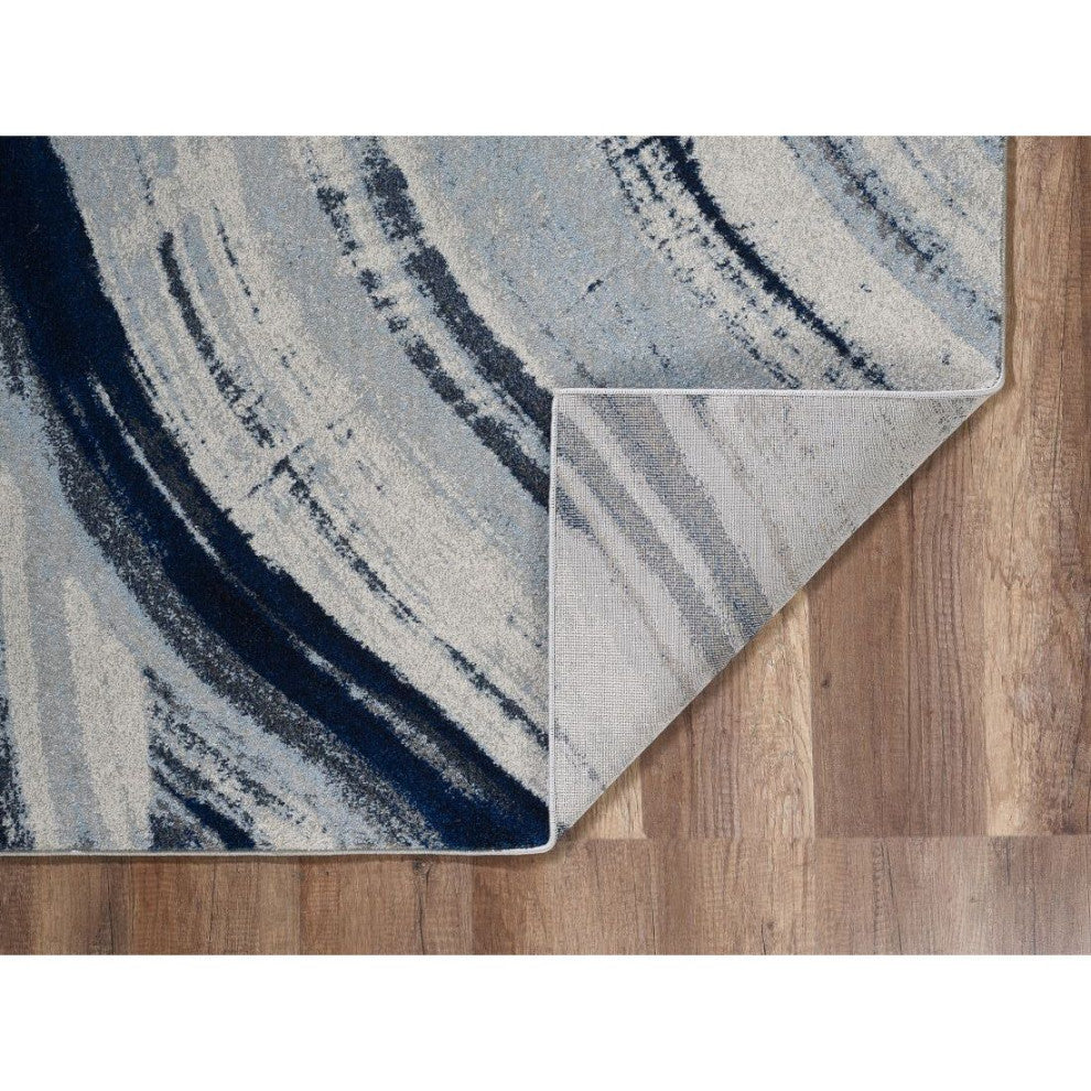 KAS Illusions 6219 Ivory/Blue Elements Area Rug, 9'10"x13'2"