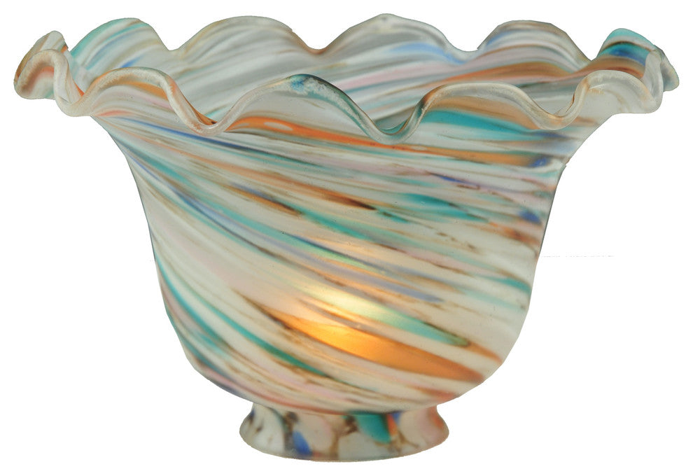 Meyda Lighting 7"W Fluted Bell Peacock Shade