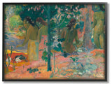 Forest Pond Native Figures Classic Painting, 16"x20"