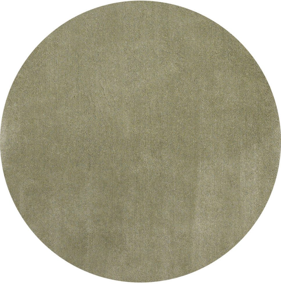 KAS Bliss 1568 Sage Shag Area Rug, 6' Round