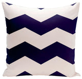 Geometric Decorative Outdoor Pillow, Navy, 18"x18"