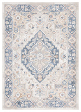 Safavieh Blair Machine-Washable Collection BLR240 Rug, Ivory/Blue, 9'x12'