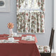 Madison Floral 56"x36" Tailored Swag, Brick