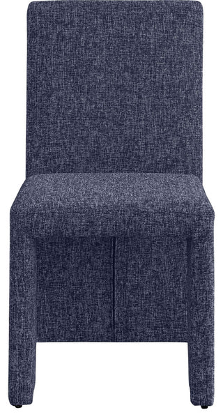 Benson Upholstered Dining Chair, Blue, Linen Texured Fabric