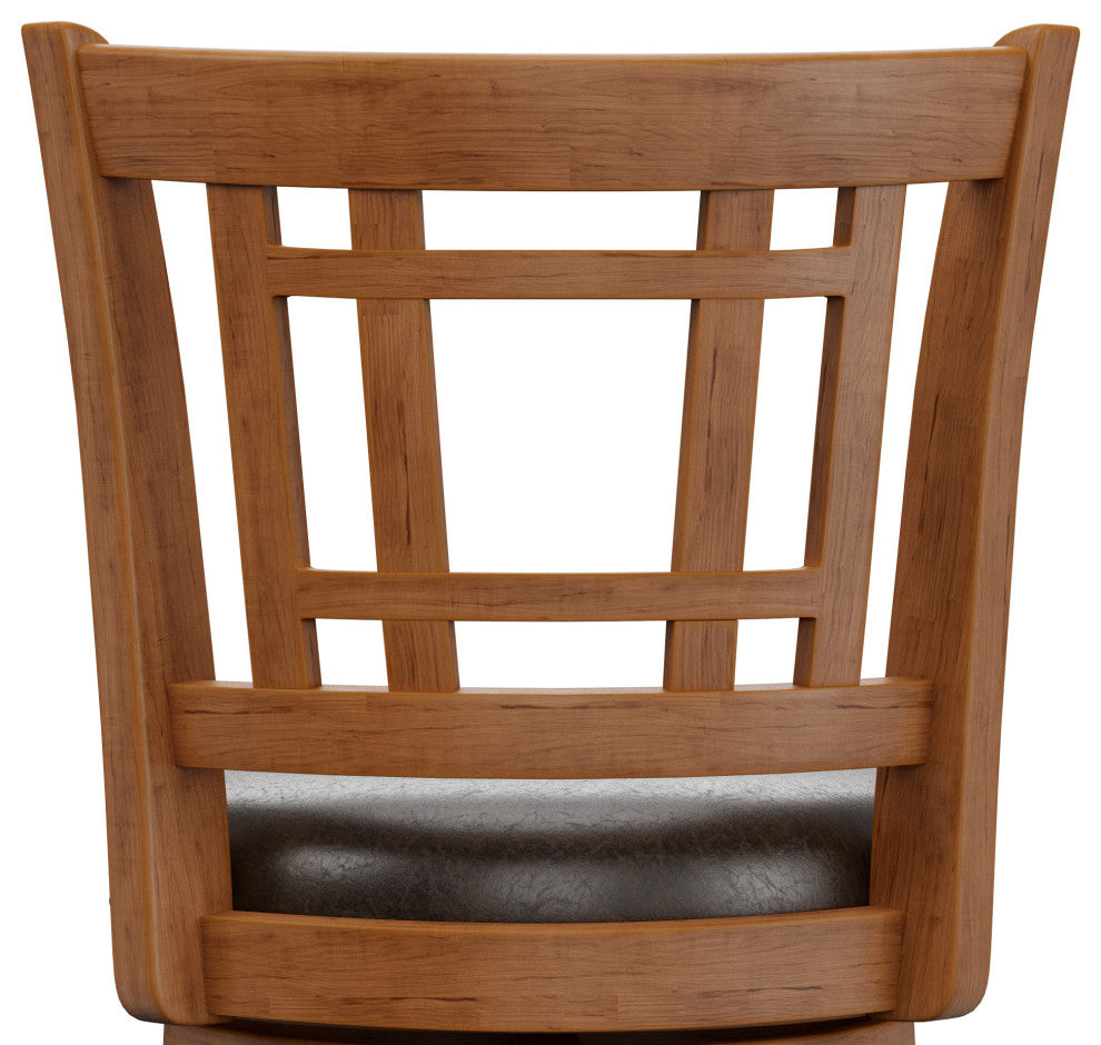 Fairfox Wood Swivel Stool, Barstool