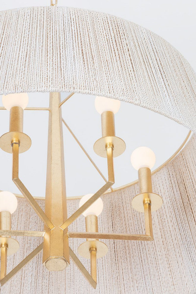 Azar Pendant, Vintage Gold Leaf