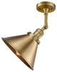 Innovations Briarcliff 1-Light Semi-Flush Mount Brushed Brass